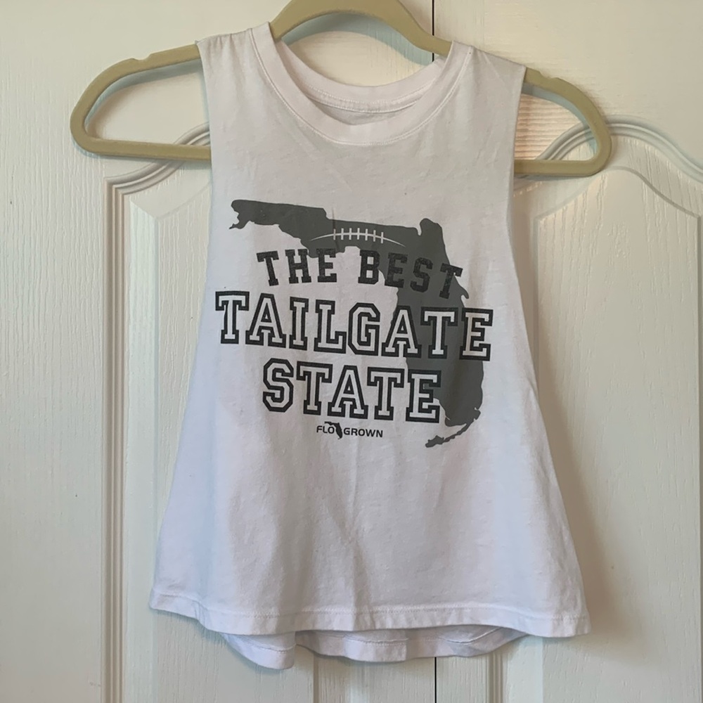 Flo Grown White Muscle Tank - Size S